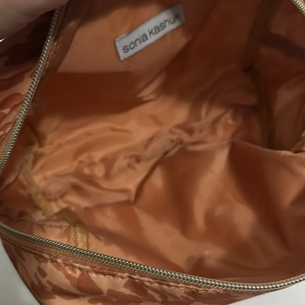 Sonia Kashuk 2 Brown Tone Color Makeup Storage Travel Zippered Bag
